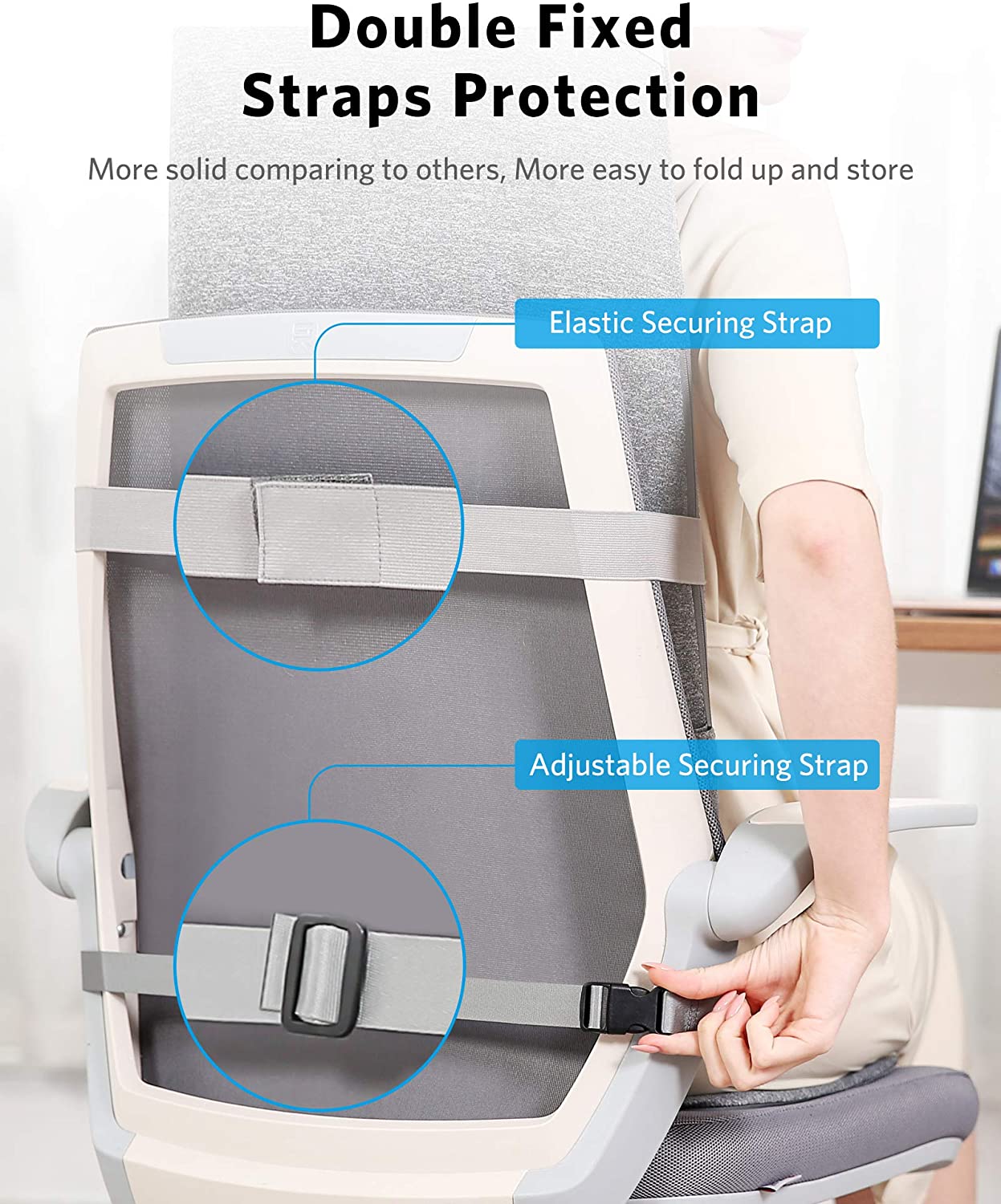 Load image into Gallery viewer, Naipo Shiatsu Massage Cushion with Heat and Vibration, Massage Chair Pad to Relax Full Back, Shoulders, Lumbar and Thighs, Stable and Portable Back Massager Mat for Home, Office Use, Grey - NAIPO