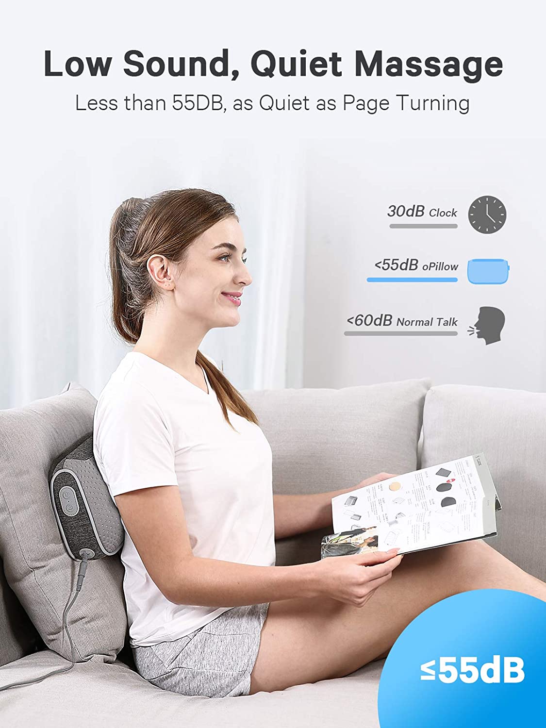 Load image into Gallery viewer, Shiatsu Massage Pillow with Heat, Naipo Electric Deep Kneading Back Neck Massager for Lower and Upper Back Shoulders Legs Foot Arms to Muscle Pain Relief Best Relaxation Gifts in Home Office and Car - NAIPO