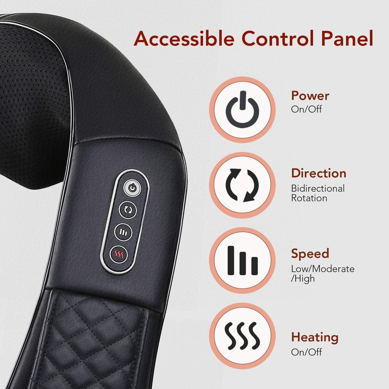 Load image into Gallery viewer, Shiatsu Neck and Back Massager with Heat Electric Shoulder Massagers - NAIPO
