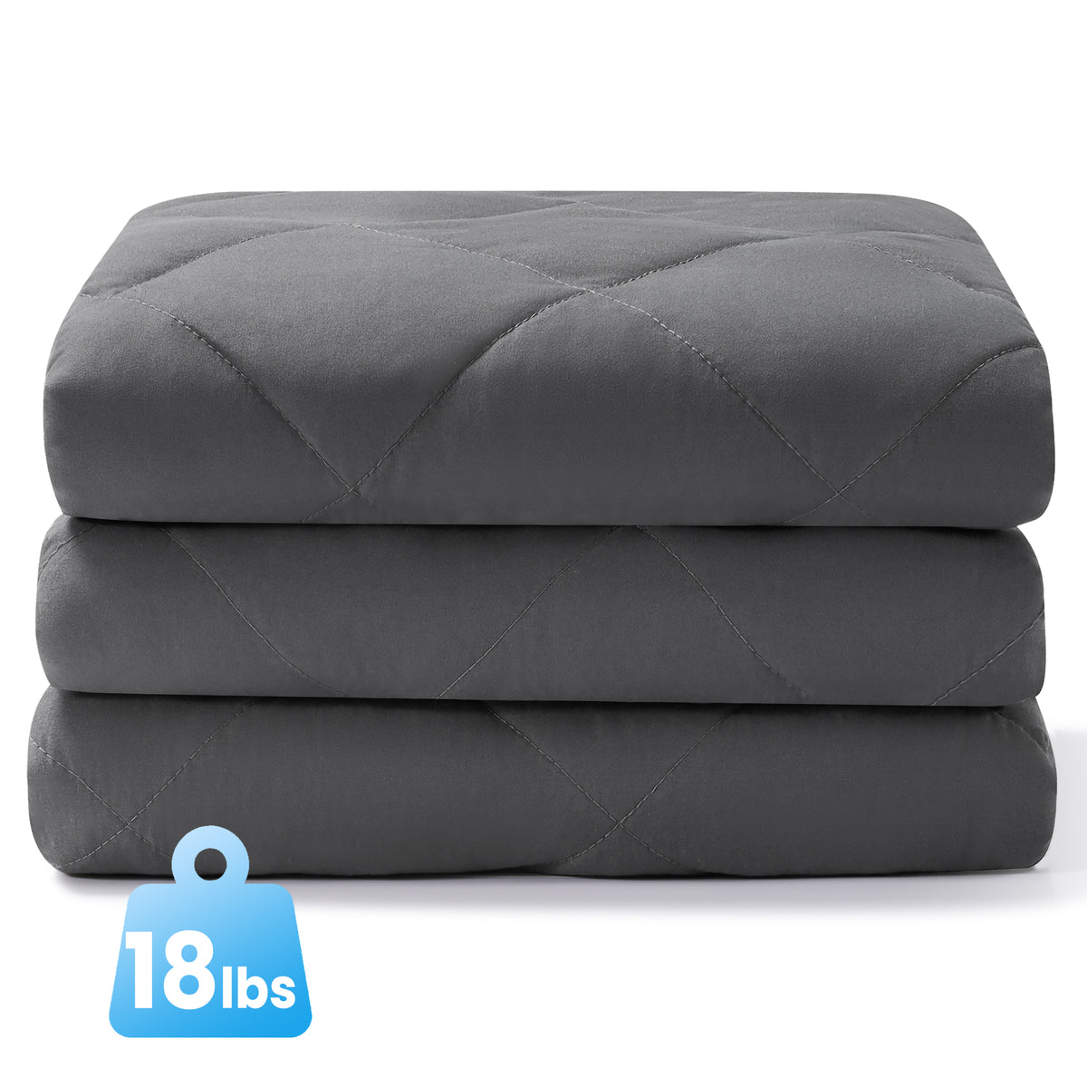 MARNUR Weighted Blanket for Adults 18lbs, 60" x 80" Queen Size Heavy Blanket, Cooling & Breathable with Premium Glass Beads, Soft Cozy Weighted Blanket for Sleep, Machine Washable