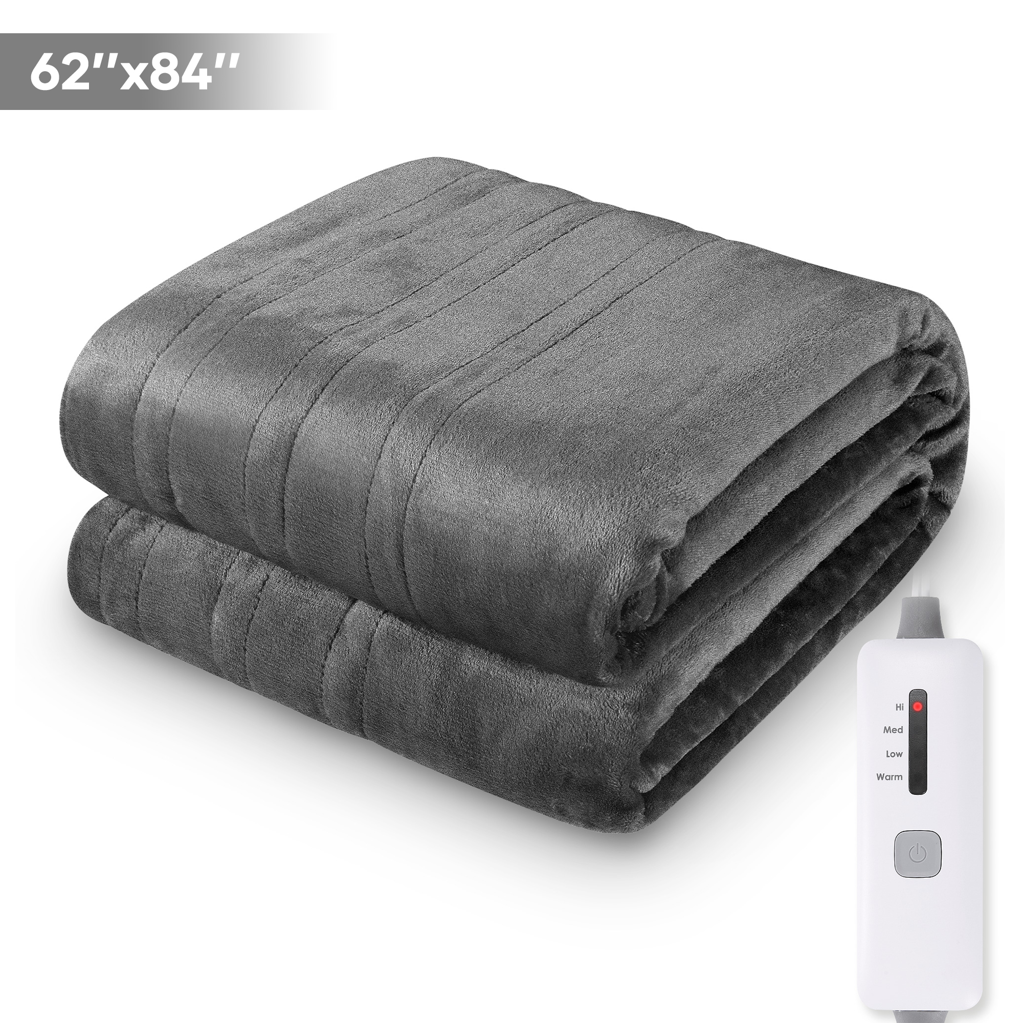 Load image into Gallery viewer, MARNUR Electric Heated Blanket Twin 62&quot; x 84&quot; Large Heating Throw Blanket with 4 Heating Levels &amp; Timer 10 Hours Auto Off, Machine Washable, Warm Comfort Blanket for Home Office Bed Sofa
