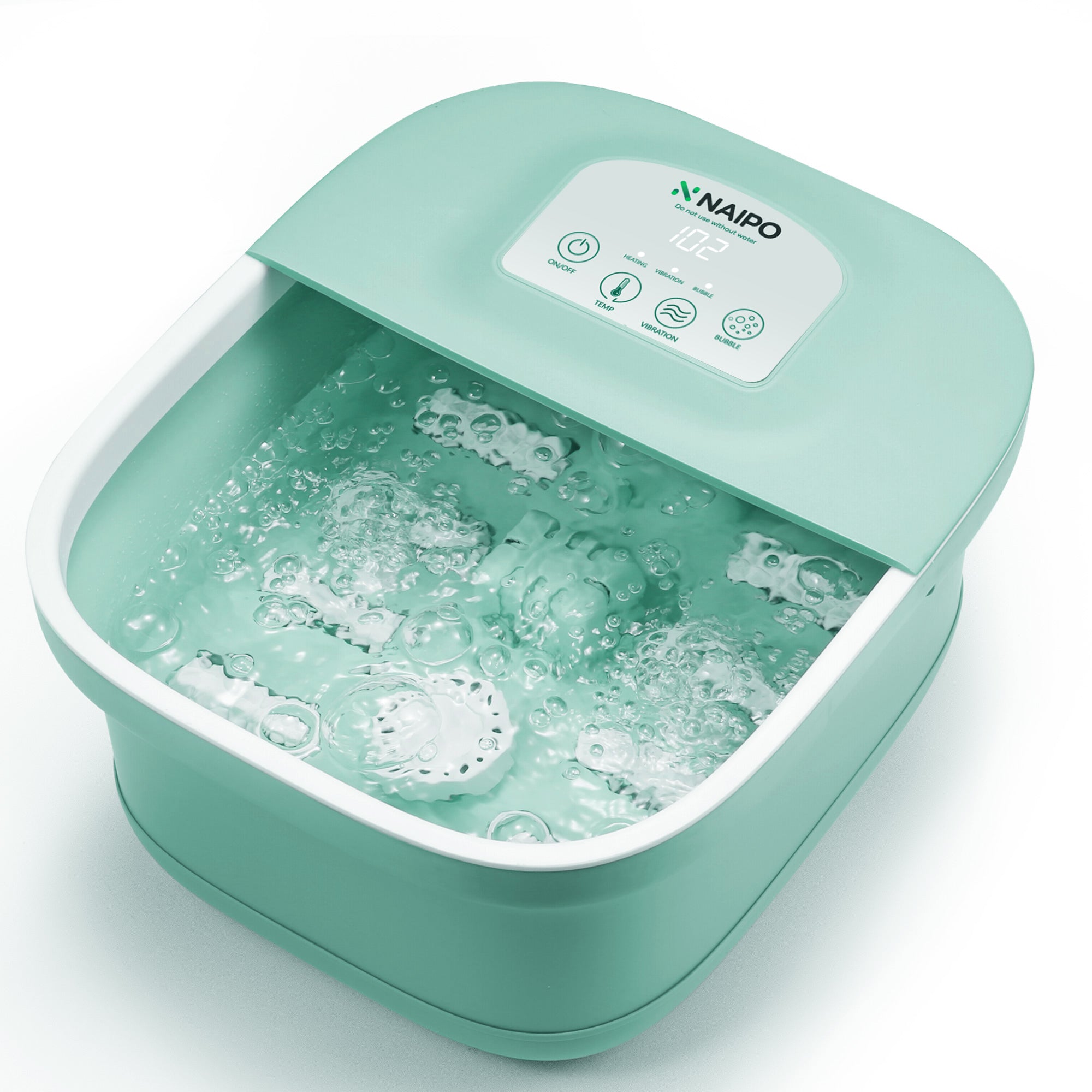 Load image into Gallery viewer, Naipo Foot Spa Bath Massager with Fast Heating, Rich Bubble, Vibration, Rollers, Button Control, Lower Noise - Green
