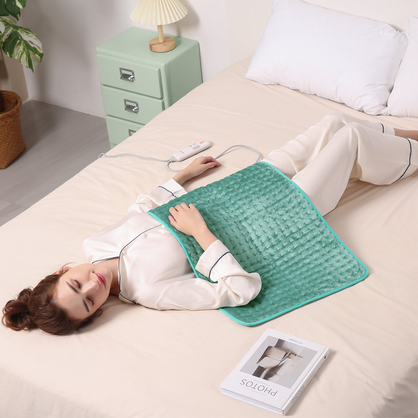 MARNUR Large Heating Pads, 18"x33" Extra Large Super Soft Heating Pad, 2 Hours Timer, 6 Temperature Settings, Fast Heating for Neck Back Shoulder Relief and Cramps