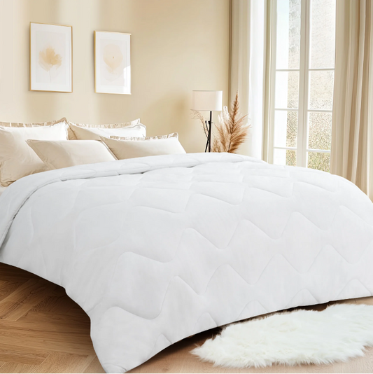 MARNUR All Season Comforter Lightweight, Breathable Down Alternative Duvet Insert Quilting Full Size - White