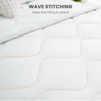 MARNUR All Season Comforter Lightweight, Breathable Down Alternative Duvet Insert Quilting Queen Size - White