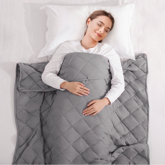 MARNUR Weighted Blanket 48"x72", 15lbs Heavy Breathable Cooling Blanket for Adults, Twin Size, Gray