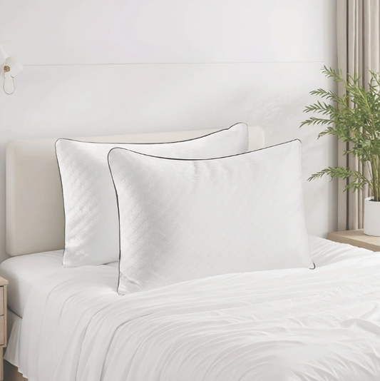 MARNUR Bed Pillows 2 Pack Queen Size with Premium Pillowcases, Soft Fiber Filling for Side, Back, Stomach Sleepers, Supportive