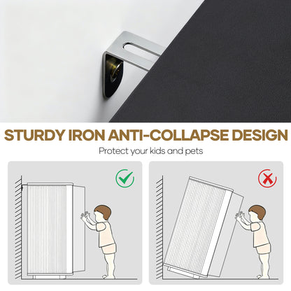 MARNUR Sideboard Buffet Cabinet, Storage Cabinet 55"W with Adjustable Shelves, Anti-Tip, Easy Clean Top, Stylish Wave Style, Black