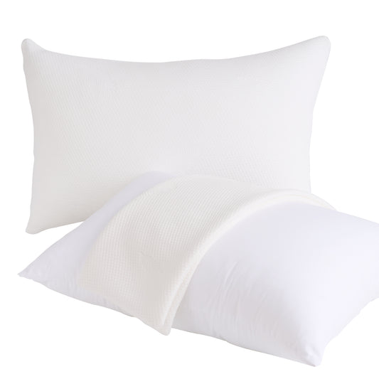 MARNUR Bed Pillows 2-Pack with Soft Fiber-Standard-Feather pattern