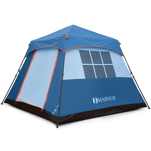 MARNUR 6-Person Instant Cabin Tent, Camping Tent with Carry Bag , Instant Setup, Outdoor, Hiking, Traveling, Blue