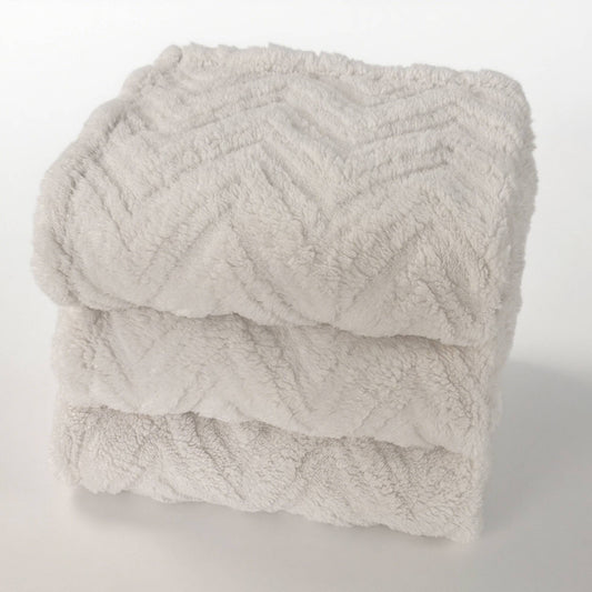 MARNUR Throw Blanket 50"x70" for Couch, Super Soft Cozy Blankets with Herringbone Design, Lightweight Plush All Season Use, White