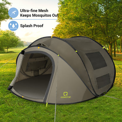 Instant Tent 4-Person Camp Tent - Green