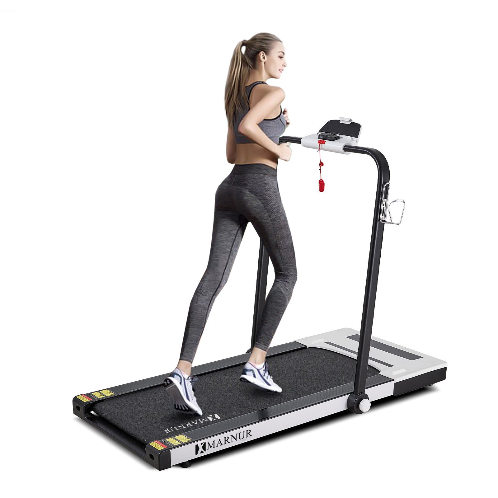 Load image into Gallery viewer, MARNUR 2-IN-1 Folding Treadmill, 2.2HP Under Desk Treadmill with Remote Control for Walking Running Jogging for Home/Office
