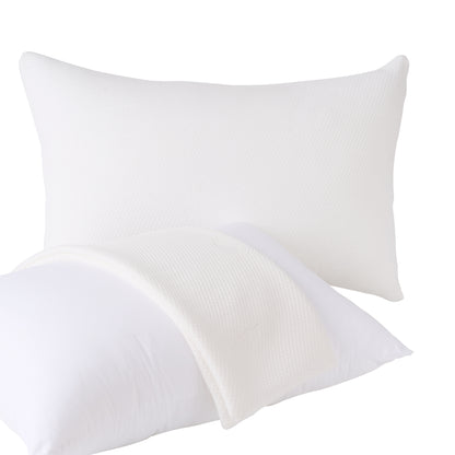 MARNUR Bed Pillows 2-Pack with Soft Fiber-Standard-Feather pattern