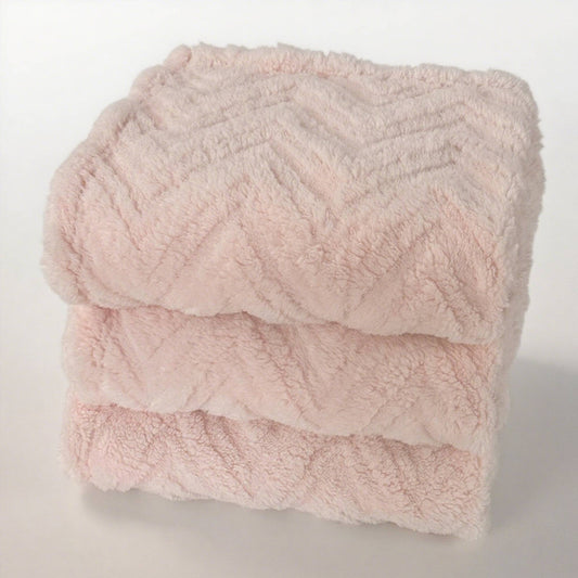 MARNUR Throw Blanket 50"x70" for Couch, Super Soft Cozy Blankets with Herringbone Design, Lightweight Plush All Season Use ,Pink