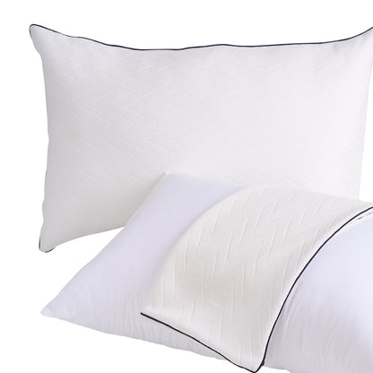 MARNUR Bed Pillows 2-Pack with Soft Fiber-Standard-Wave Pattern