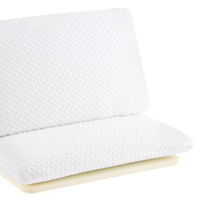 MARNUR Adjustable Memory Foam Pillow - Hidden Zipper, Removable Pillowcase Machine-Washable  2 Pack