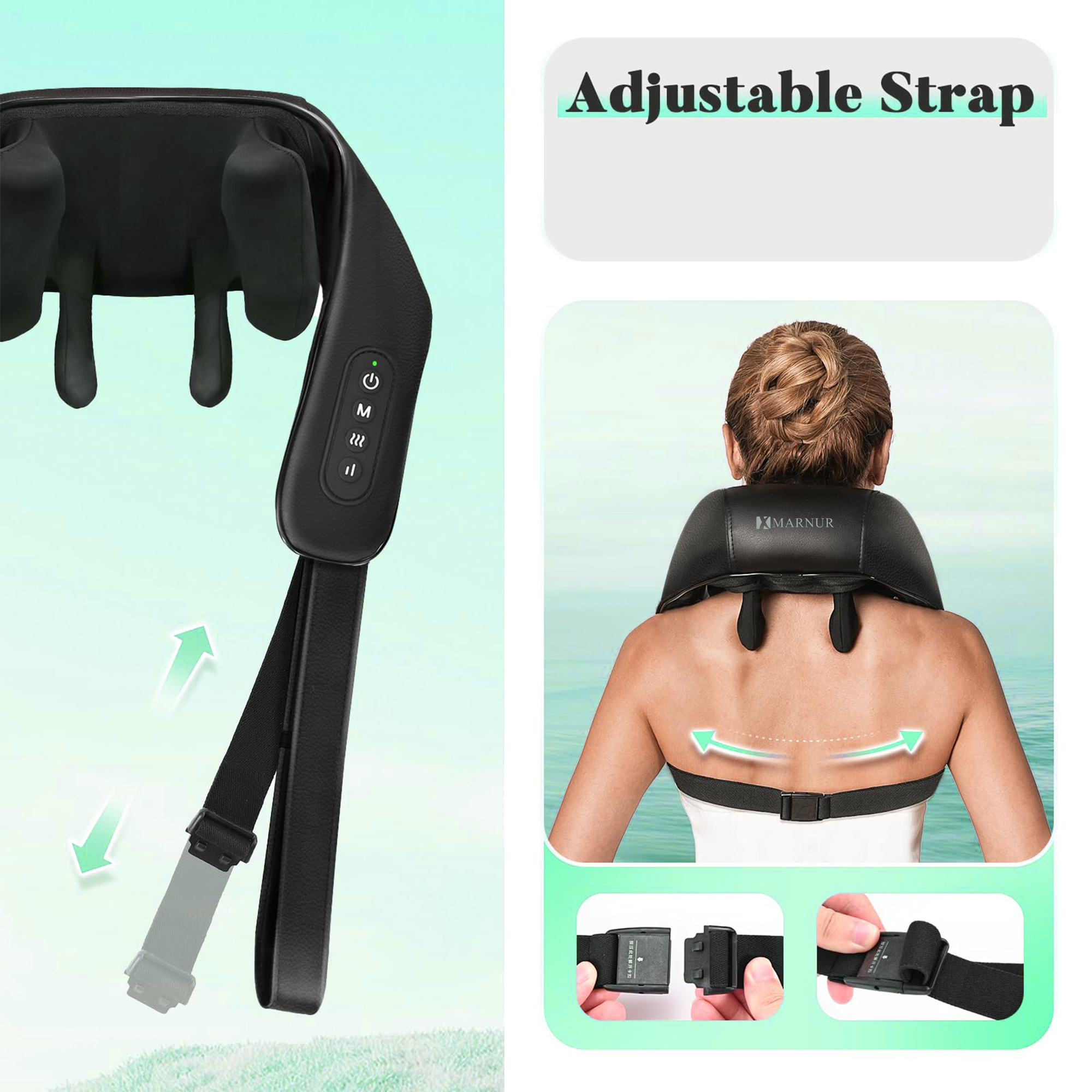 Load image into Gallery viewer, MARNUR Cordless Neck and Shoulder Massager with Heat 6D Deep Kneading for Full-body, Lightweight and Portable Gift
