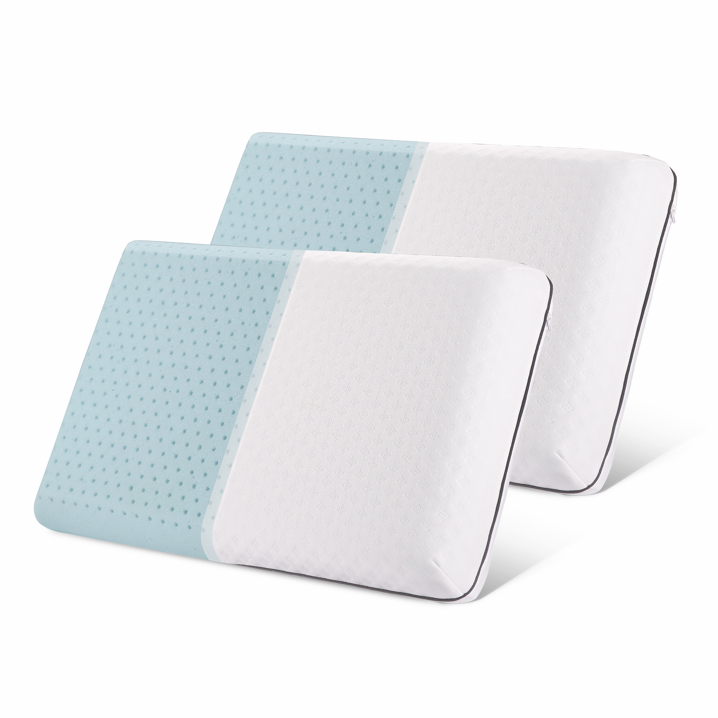 MARNUR Gel Memory Foam Pillow, Standard Size Breathable Cooling Bed Pillow, 2-Pack, for All Age Group