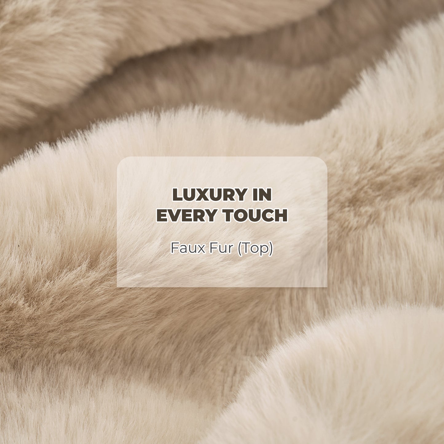 MARNUR Electric Heated Throw 50"x60", Big Bubble Faux Fur, Light Brown