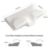 MARNUR Cervical Pillow Memory Foam Orthopedic Pillow for Neck Pain Sleeping Side , Back , Stomach Sleeper with White Pillowcase