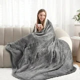 MARNUR Electric Blanket Full Size 72"x84" Flannel & Shu Velveteen with 6 Heating Levels, 10H Auto-off
