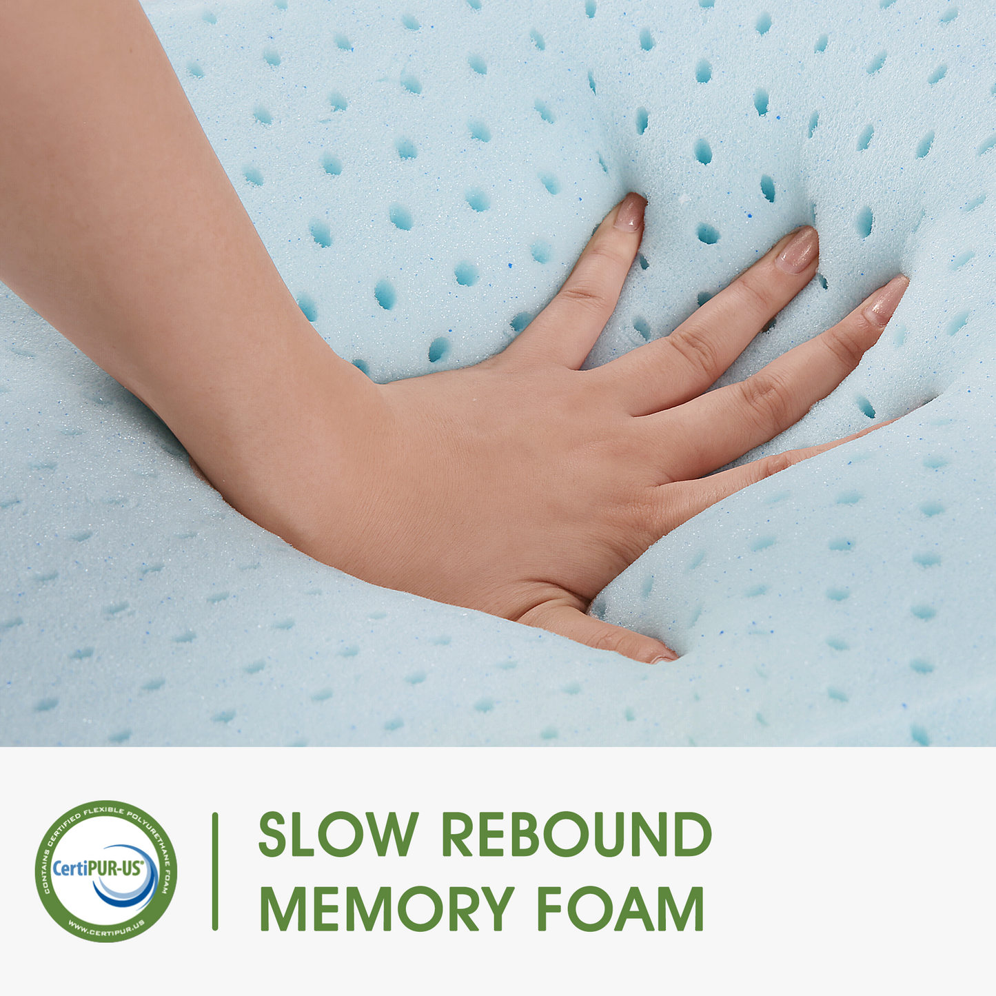 MARNUR Gel Memory Foam Pillow, Standard Size Breathable Cooling Bed Pillow, 2-Pack, for All Age Group