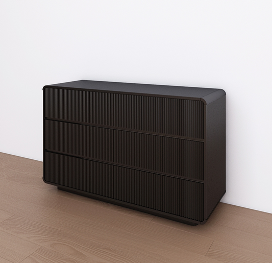 MARUNR 7 Drawer Dresser, Modern Storage Cabinet Dresser, Black