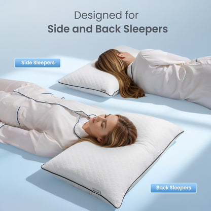 MARNUR Bed Pillows Hotel Collection Luxury Down Alternative Pillow for Beds 2 Pack, Medium Support for Side & Back Sleepers with Premium Pillowcases, 28"x18"