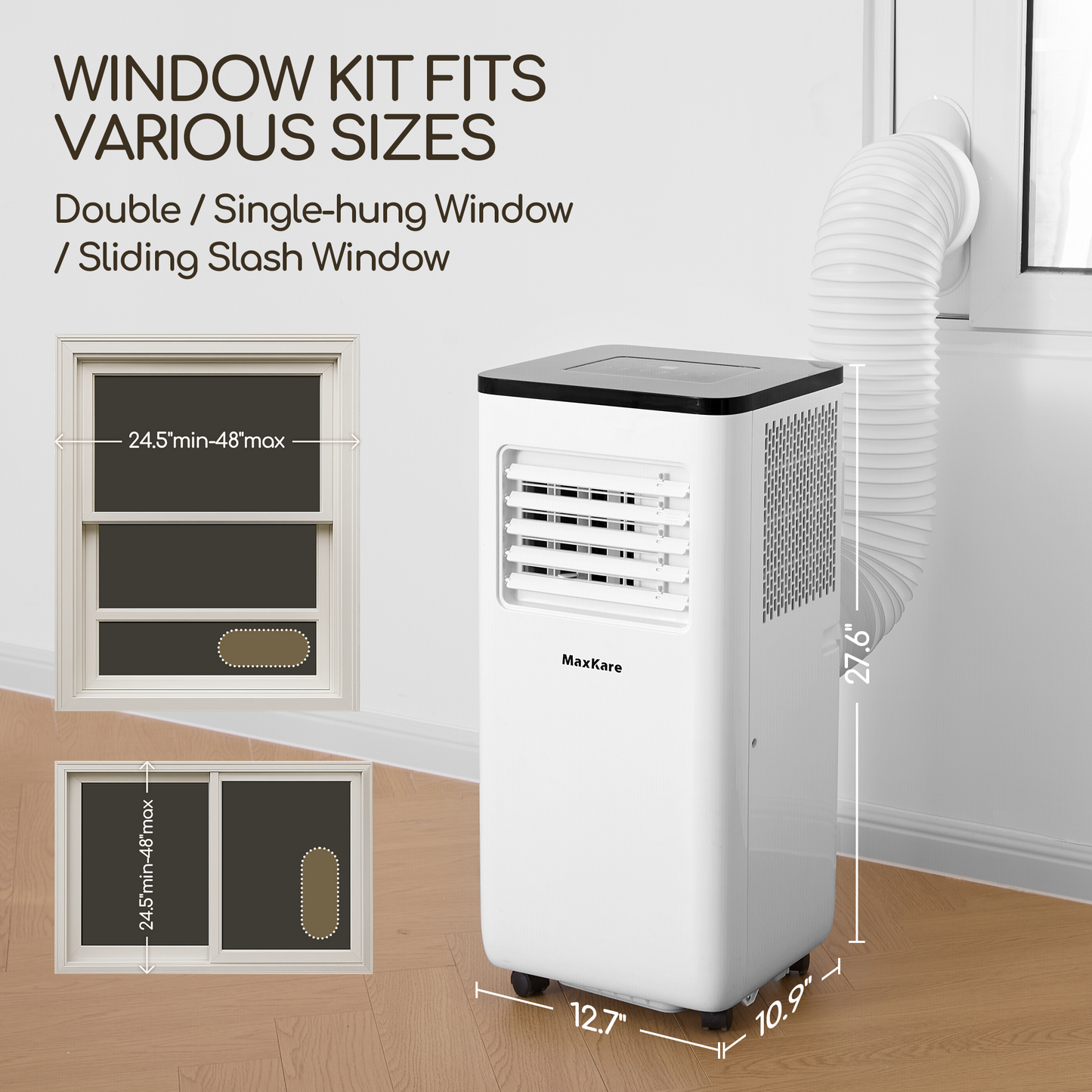 10000 BTU Portable Air Conditioner with Remote, Cools up to 450 Sq.ft - White
