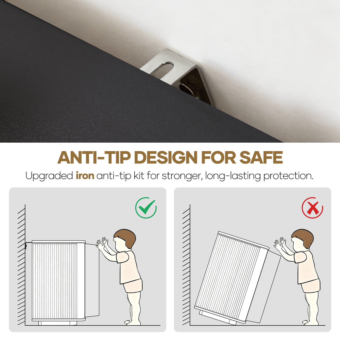 MARNUR Fluted TV Stand for TVs up to 65", 55" Modern Media Console with 3-Sided Fluted Design, Push-to-Open Doors for Living Room, Black