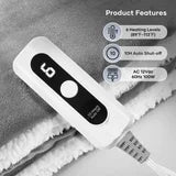 MARNUR Electric Blanket Full Size 72"x84" Flannel & Shu Velveteen with 6 Heating Levels, 10H Auto-off