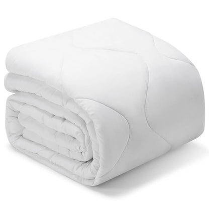 MARNUR All Season Comforter Queen Size, Cooling Quilted Duvet Insert, Down Alternative Comforter- White