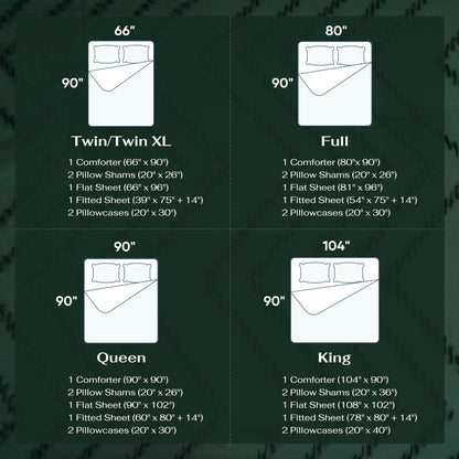 MARNUR Comforter Set Queen Size, 7 Pieces Boho Tufted Bed in a Bag Prewashed Cotton-Like Soft Bedding Set with Comforter, Sheets, Pillowcases & Shams, Emerald Green