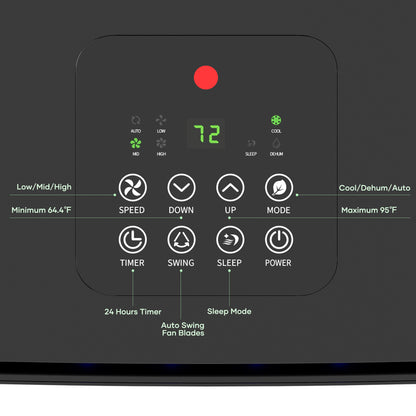 MaxKare 10000 BTU Portable Air Conditioner, 3-in-1 AC with Cooler Dehumidifier Fan Mode