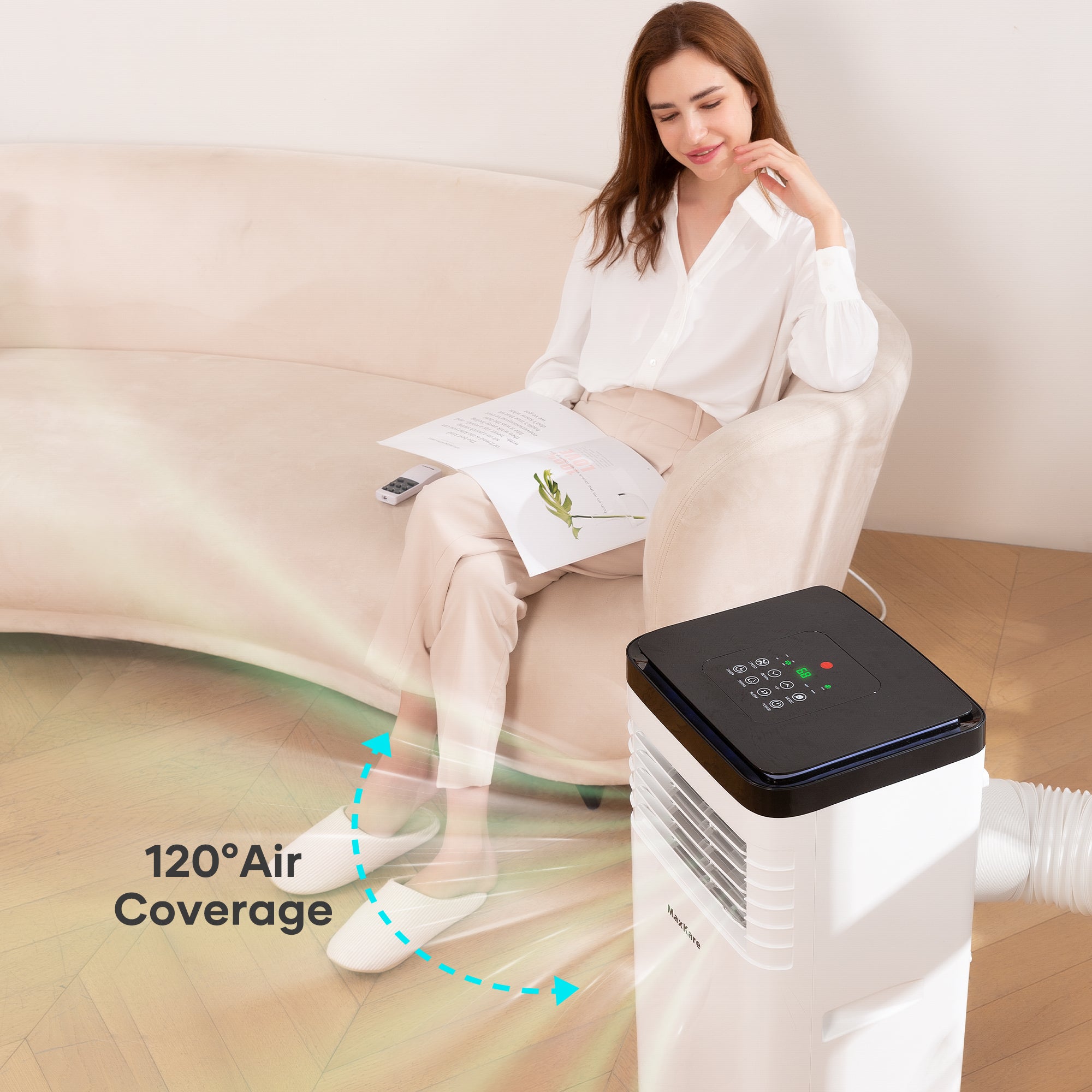 Load image into Gallery viewer, Portable Air Conditioner, 8000 BTU with Cooler, Dehumidifier Cools Rooms up to 200 Sq.ft with Remote Control
