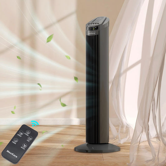 Tower Fan 30 in Oscillating Quiet Fan with Remote, 3 Modes & 3 Speeds, 7.5H Timer, 70° Oscillation for Bedroom Home Office