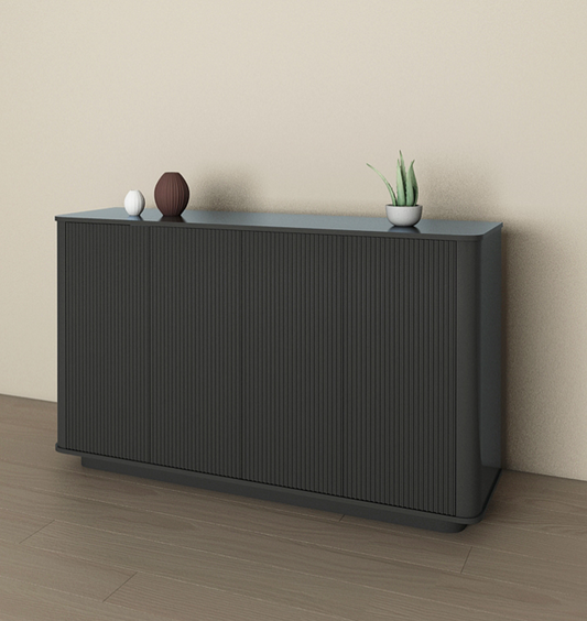 MARNUR Sideboard Buffet Cabinet with Storage and Shelves, Black