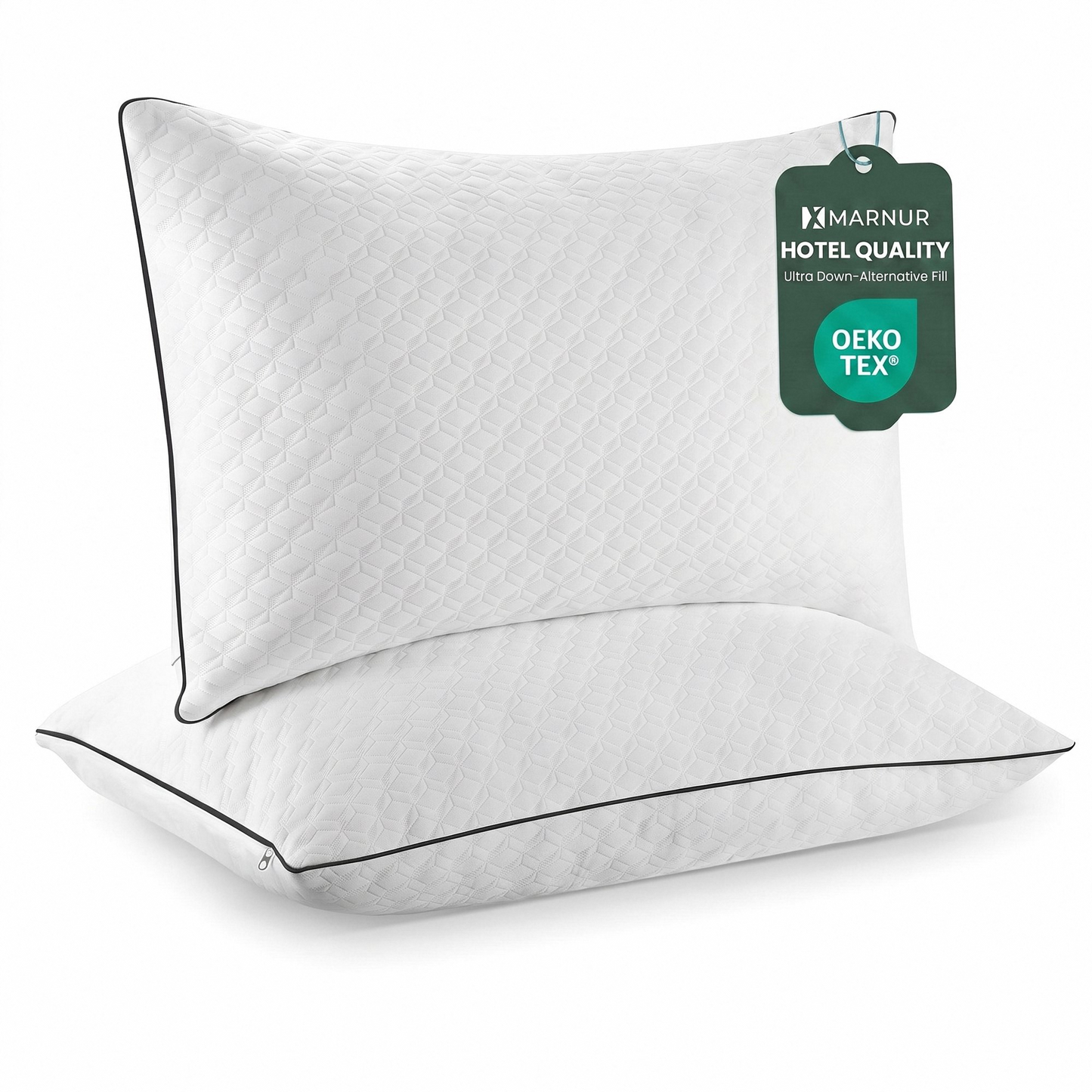 MARNUR Pillows for Bed 2 Pack, Hotel Collection Luxury Down Alternative Bed Pillows for Sleeping, Soft Support for Side, Back & Stomach Sleepers, Standard Size 28" x 18"