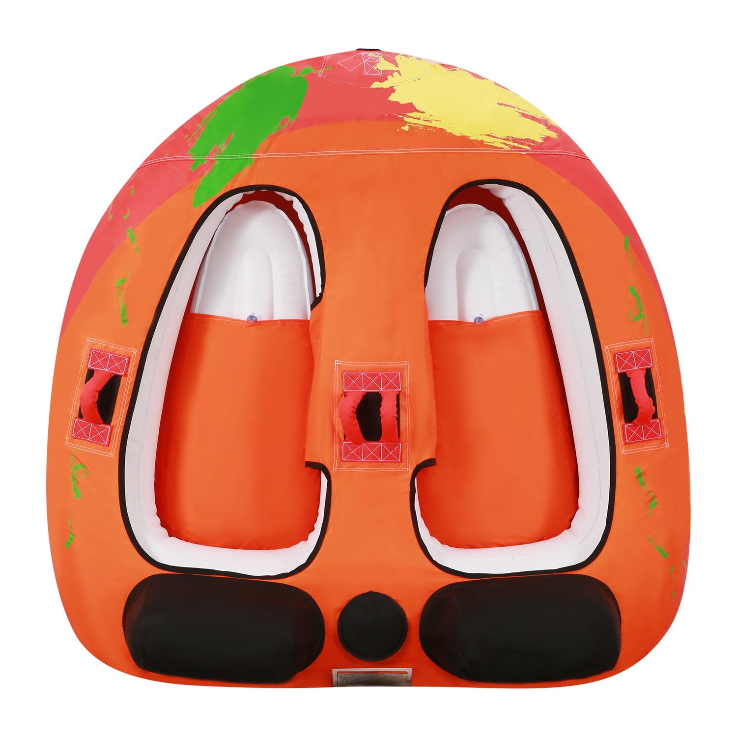 Load image into Gallery viewer, Towable Tube for Boating 2 Rider for Youth &amp; Adult Have Fun in Outdoor - Orange
