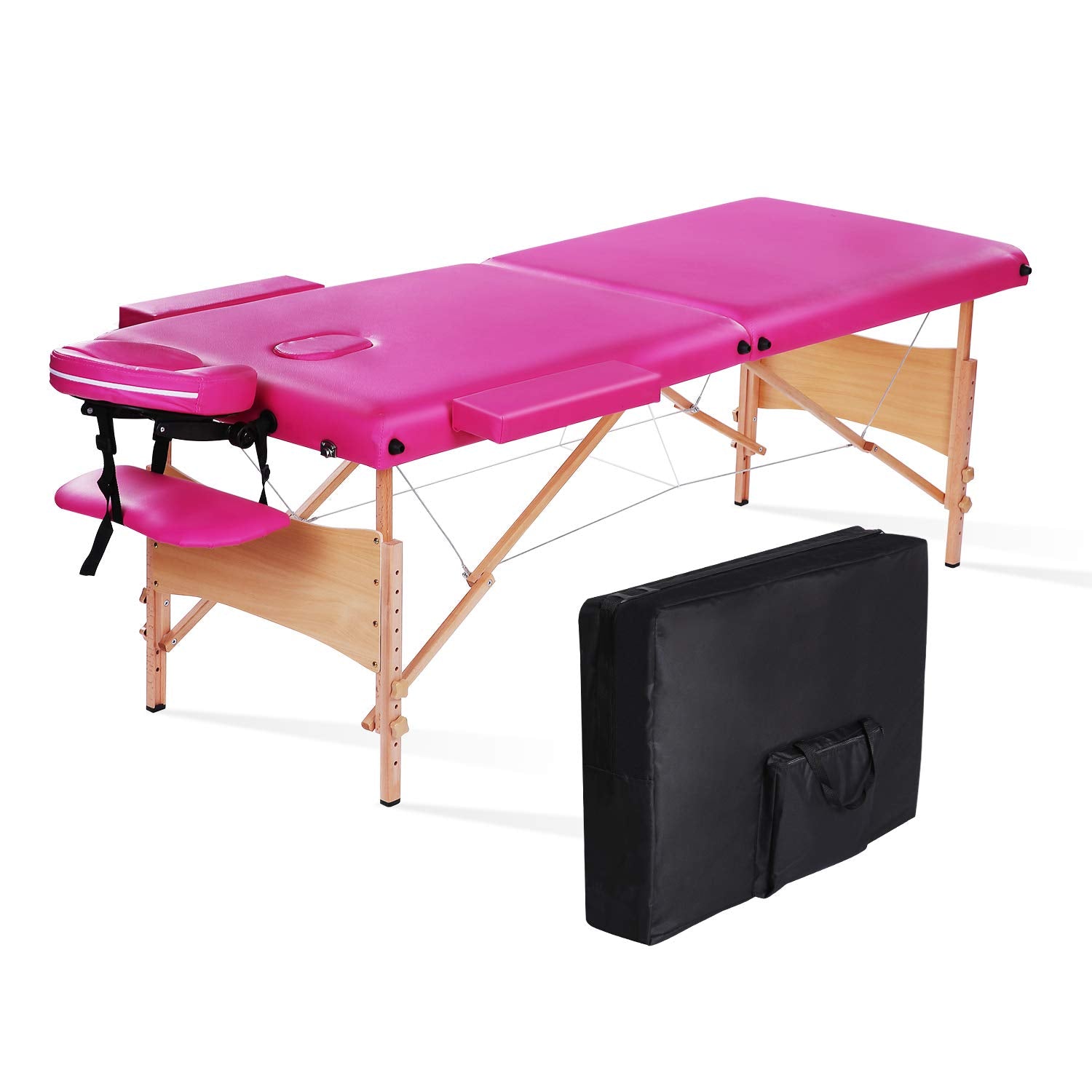 Load image into Gallery viewer, Massage Table Massage Bed SPA Bed Professional Lash Bed Portable Facial Bed 2 Section Height Adjustable with Carrying Bag
