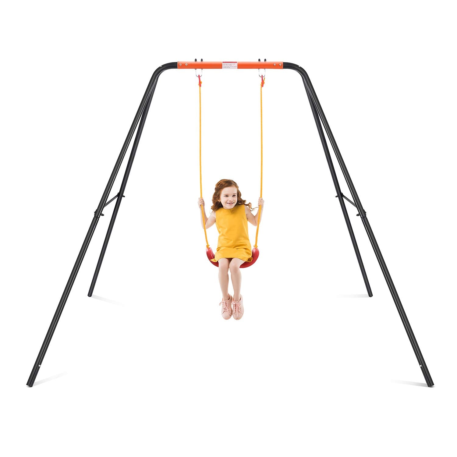 Load image into Gallery viewer, Swing Set for Backyard Metal Swing Heavy Duty Steel Swing Set Outdoor for Kids Toddler 1-12 Years Old, Fun for Kids Backyard

