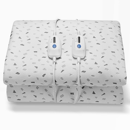 MARNUR Heated Mattress Pad Queen Size with Dual Control, 4 Heating Levels, 10H Auto-off, Machine Washable for Adults