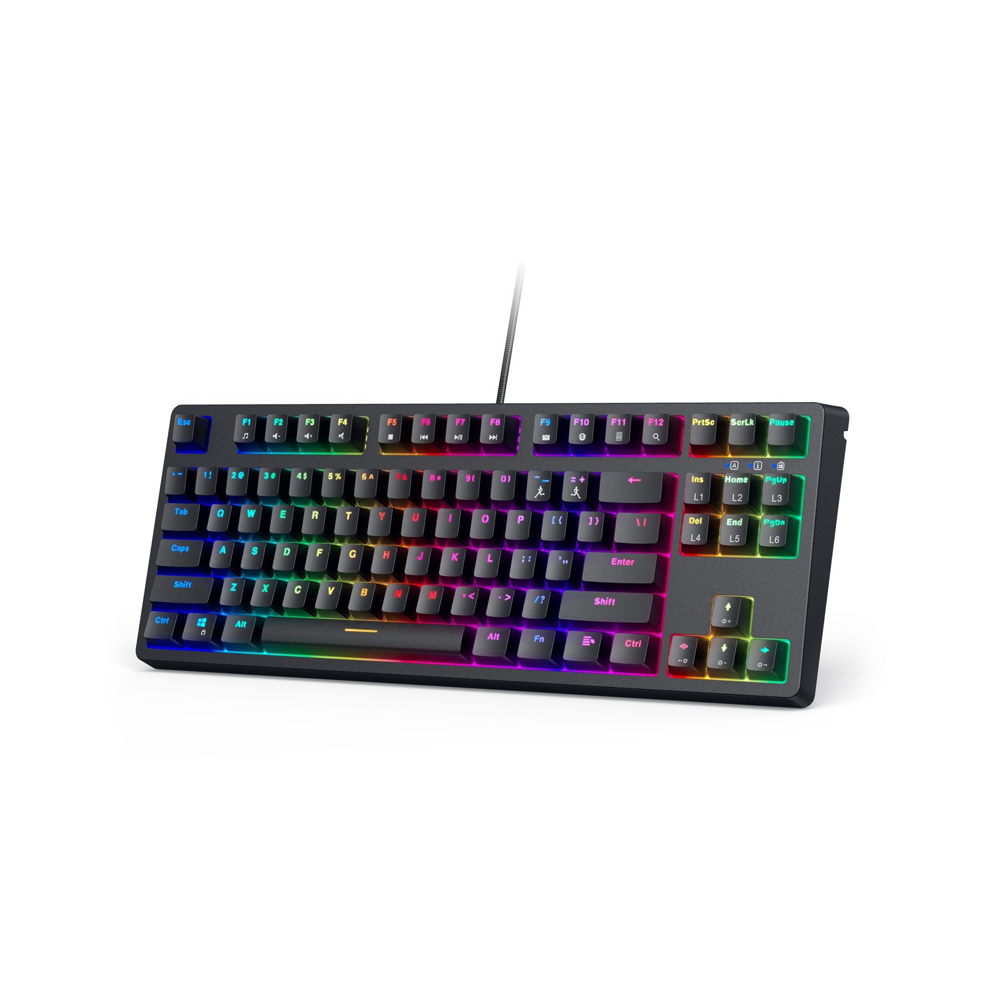Load image into Gallery viewer, Mechanical Gaming Keyboard with Blue Switches, Wired USB-Interface Keyboard for PC and Desktop Computer
