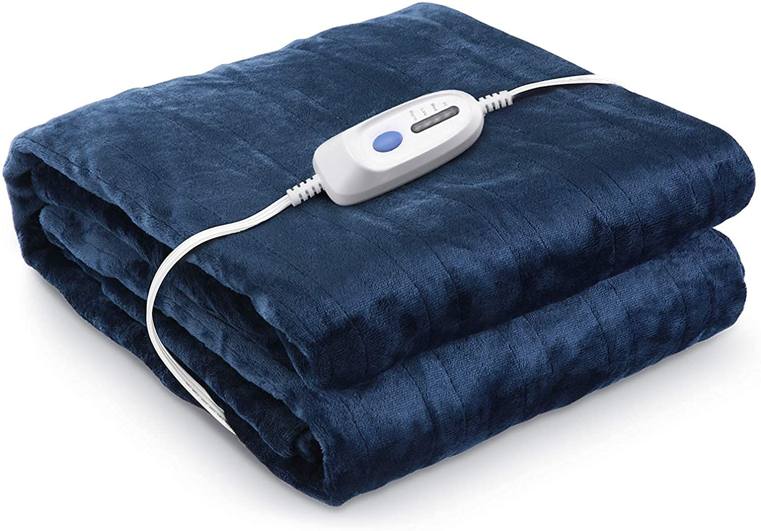 Load image into Gallery viewer, Electric Blanket Oversized 62&quot; x 84&quot; Twin with 3 Heating Levels &amp; 8 Hours Auto Off Fast Heating ETL Certification, Soft Flannel Home Use, Washable
