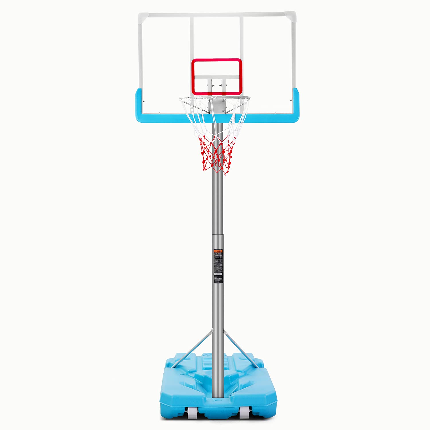 Load image into Gallery viewer, Poolside Basketball Hoop System Portable Swimming Pool Basketball Goal Set Game Stand Adjustable Height 47’’-79’’ Outdoor Indoor for Kid Adult W PVC Shatterproof Backboard Basketball Rim Net
