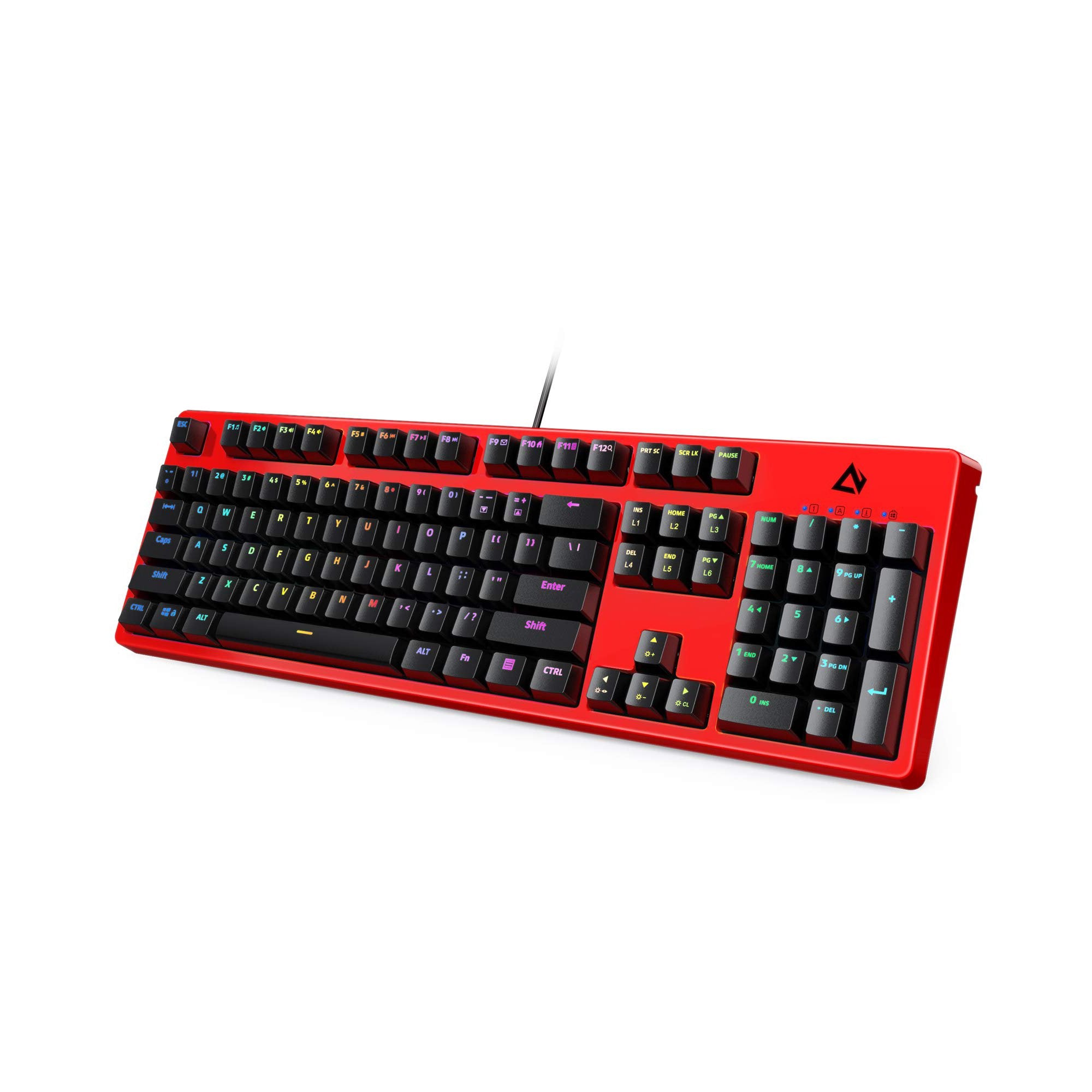 Load image into Gallery viewer, Mechanical Gaming Keyboard 104 Keys Red Switches LED Backlit Light for PC Gamer Computer Compatible with Windows/Mac
