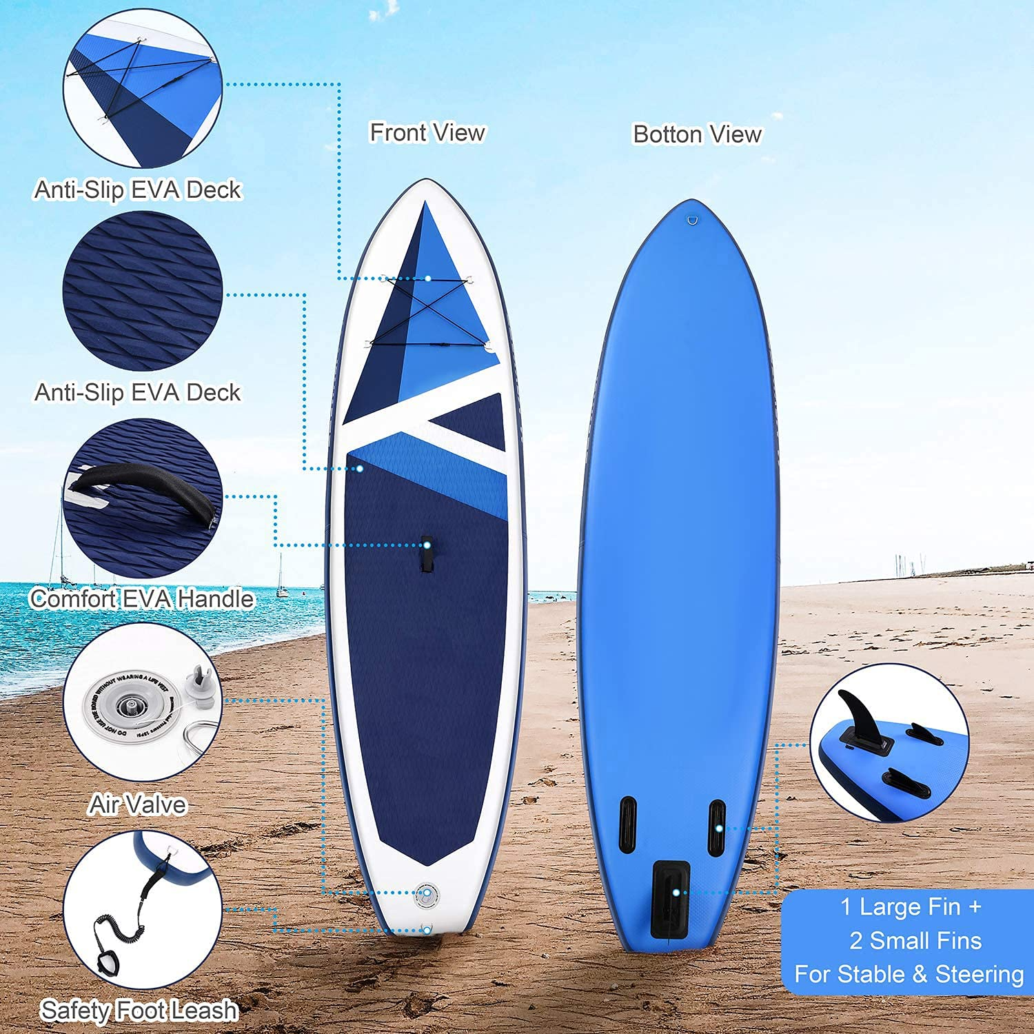 Load image into Gallery viewer, Stand Up Paddle Board Inflatable Paddle Board 10.6&#39; x 32&#39;&#39;x 6&#39;&#39; Extra Wide with SUP Accessories, Non-Slip Deck Perfect for Youth Adults Beginner
