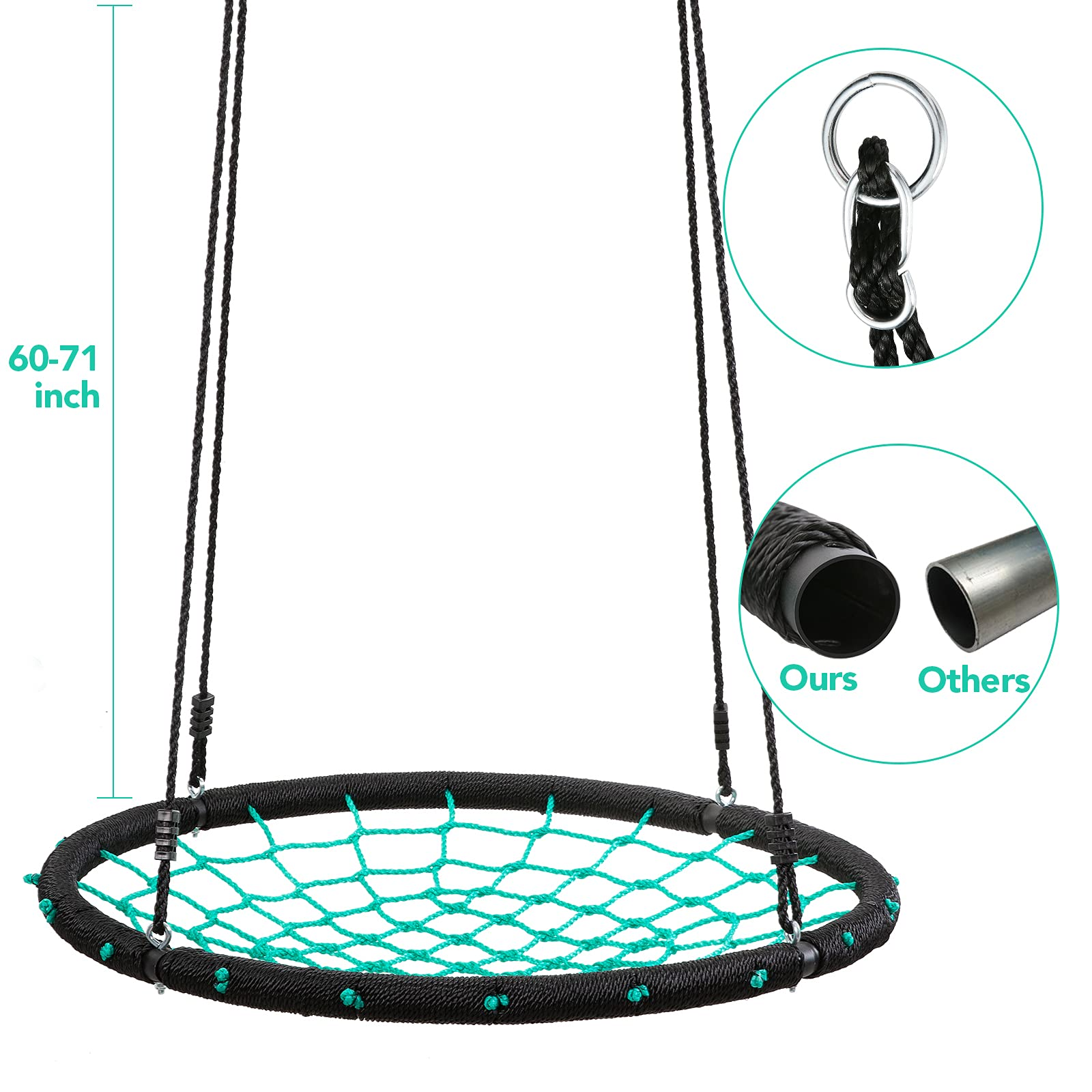Load image into Gallery viewer, Spider Saucer Tree Swing Set 40&#39;&#39; 600lb Weight Capacity, Great for Kids Playground Swing, Backyard, Indoor, Outdoor
