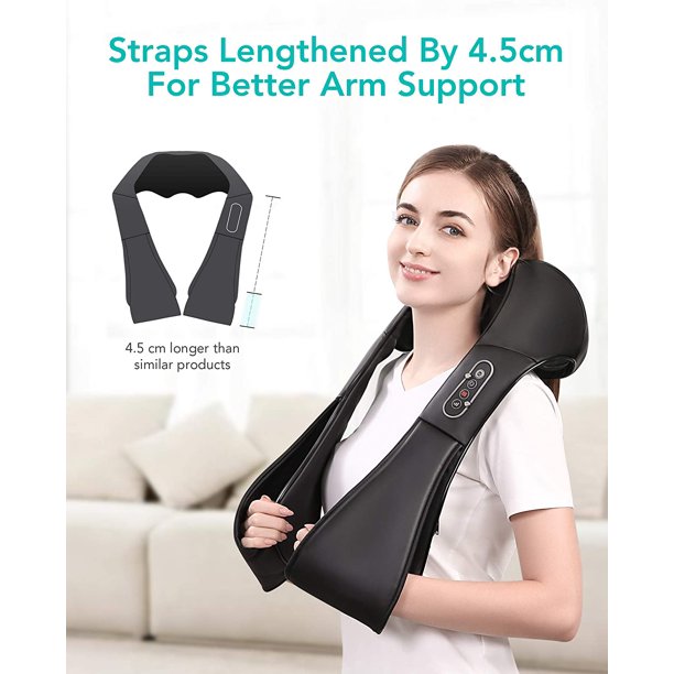 Load image into Gallery viewer, MARNUR Neck and Shoulder Massager, 3D Deep Tissue Kneading Shiatsu Massager with Heat, Black
